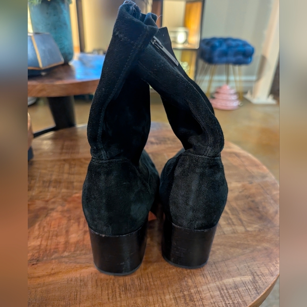 Aquatalia Tilly Weatherproof Bootie, black suede, size 9 - Picture 7 of 16
